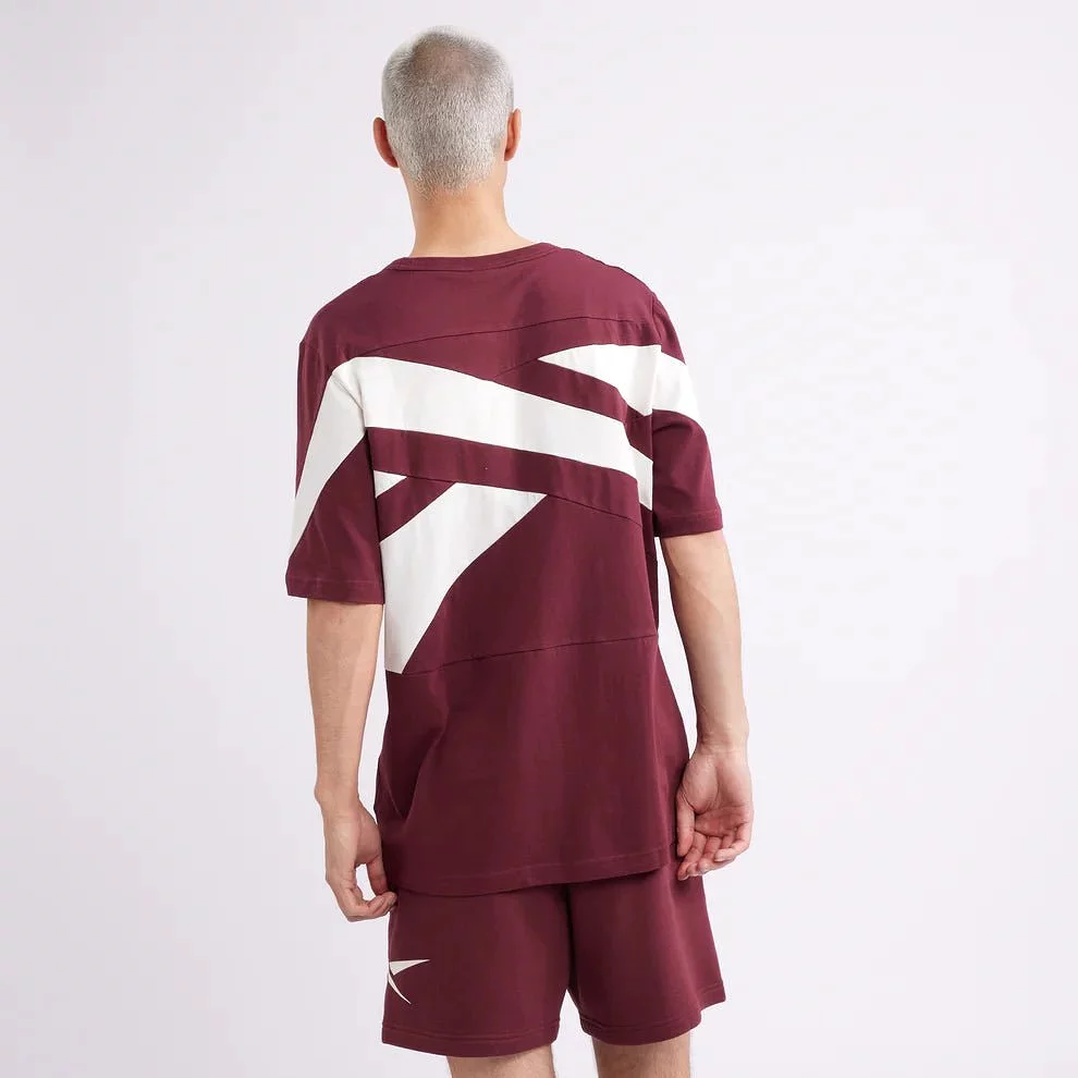 REEBOK MEN'S BRAND PROUD BURGENDY TEE