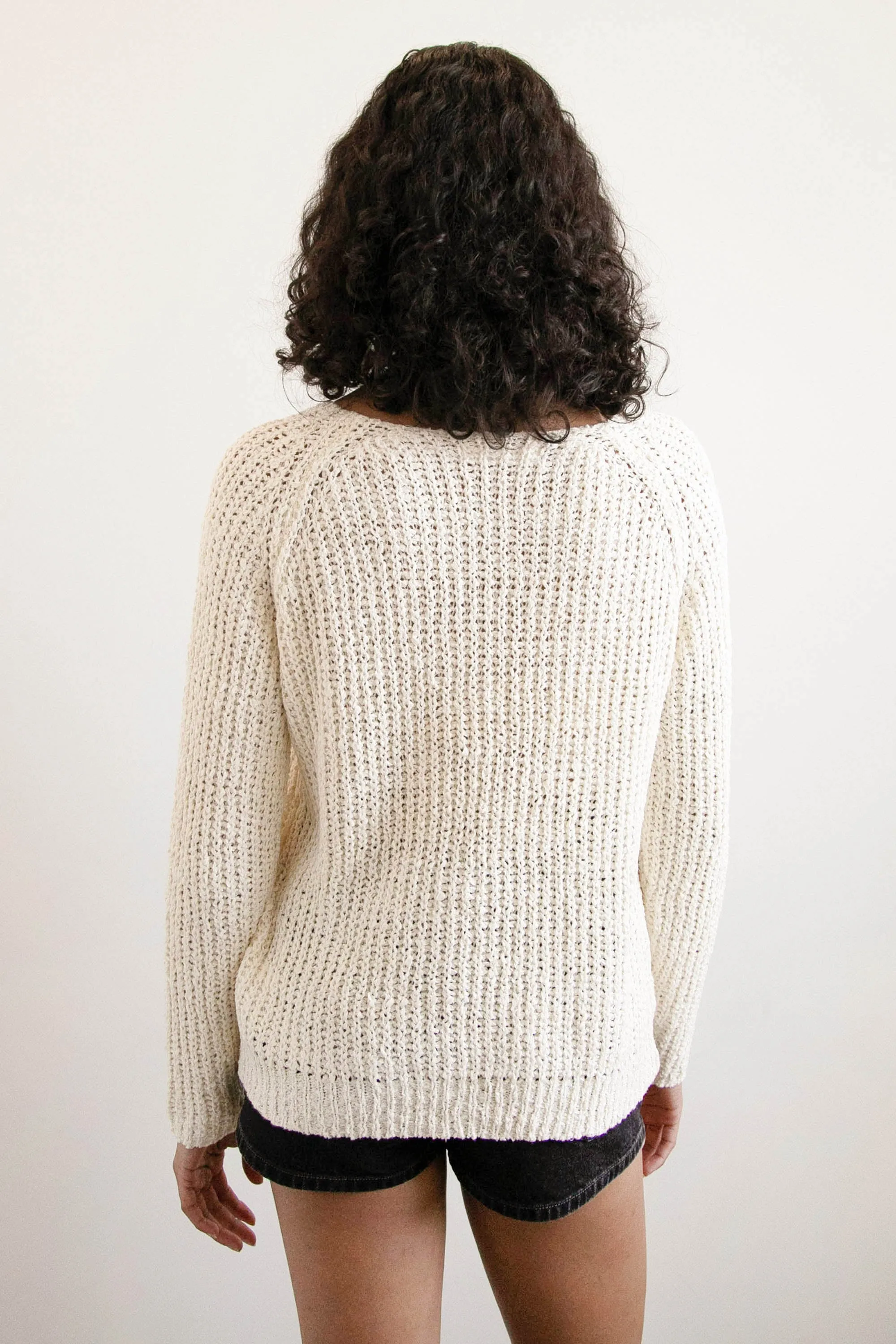 RELAXED FIT CROCHET SWEATER