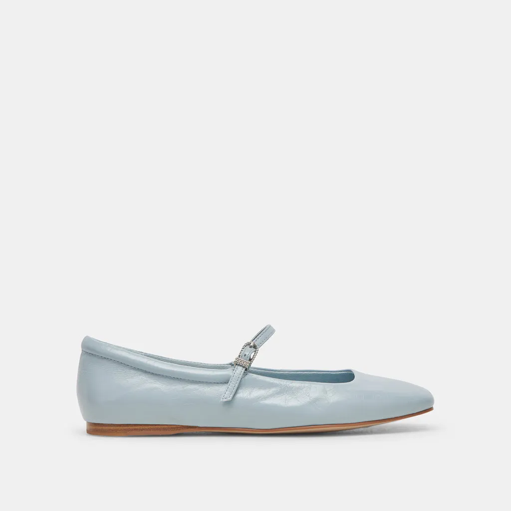 REYES BALLET FLATS SKY BLUE CRINKLE PATENT– Dolce Vita 6974197825602