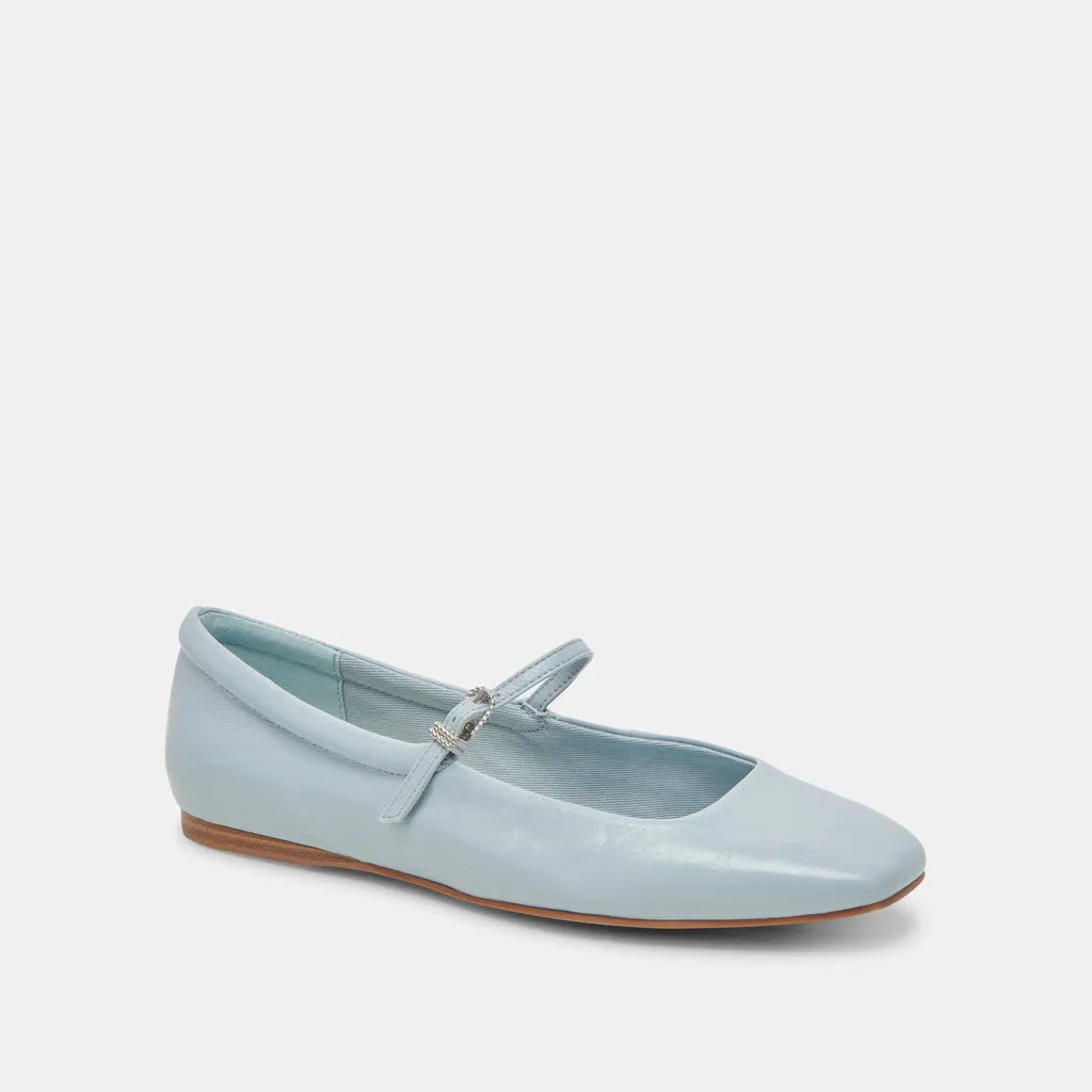 REYES BALLET FLATS SKY BLUE CRINKLE PATENT– Dolce Vita 6974197825602