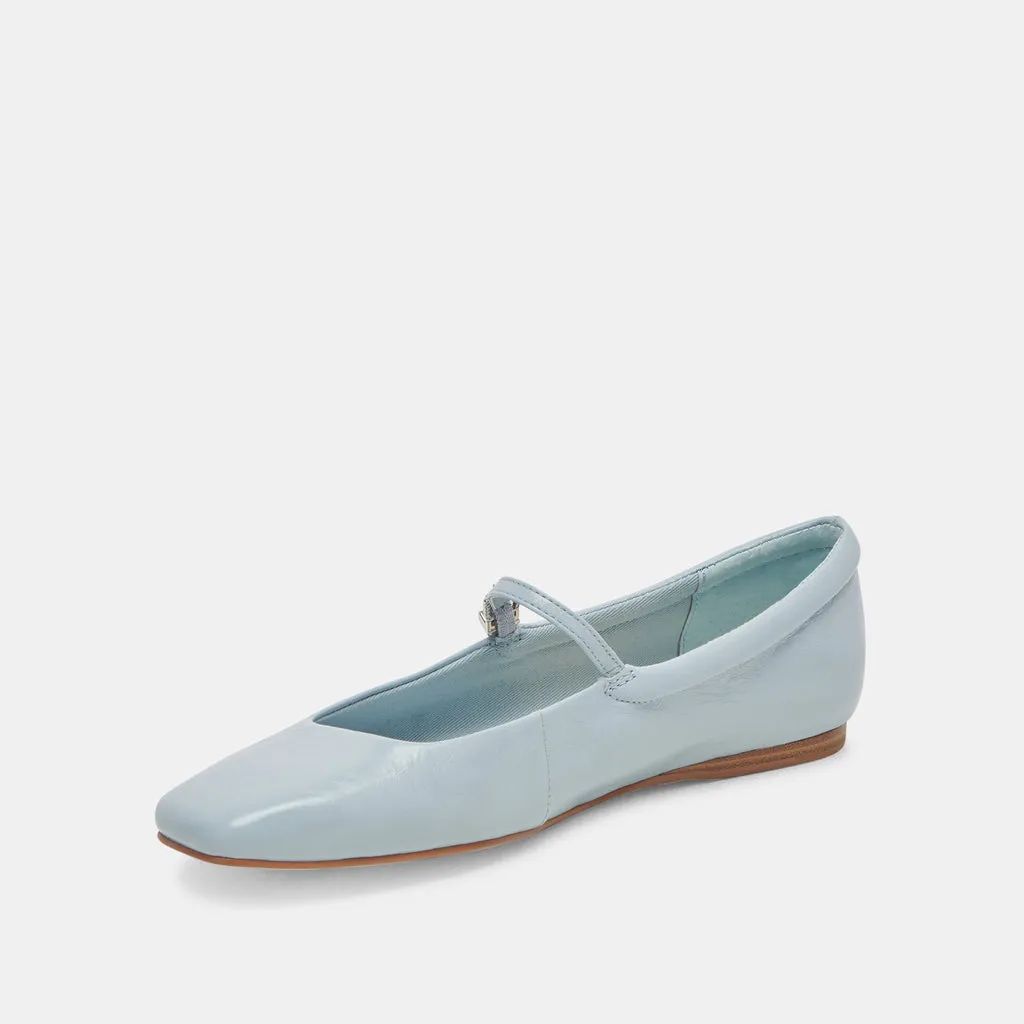 REYES BALLET FLATS SKY BLUE CRINKLE PATENT– Dolce Vita 6974197825602