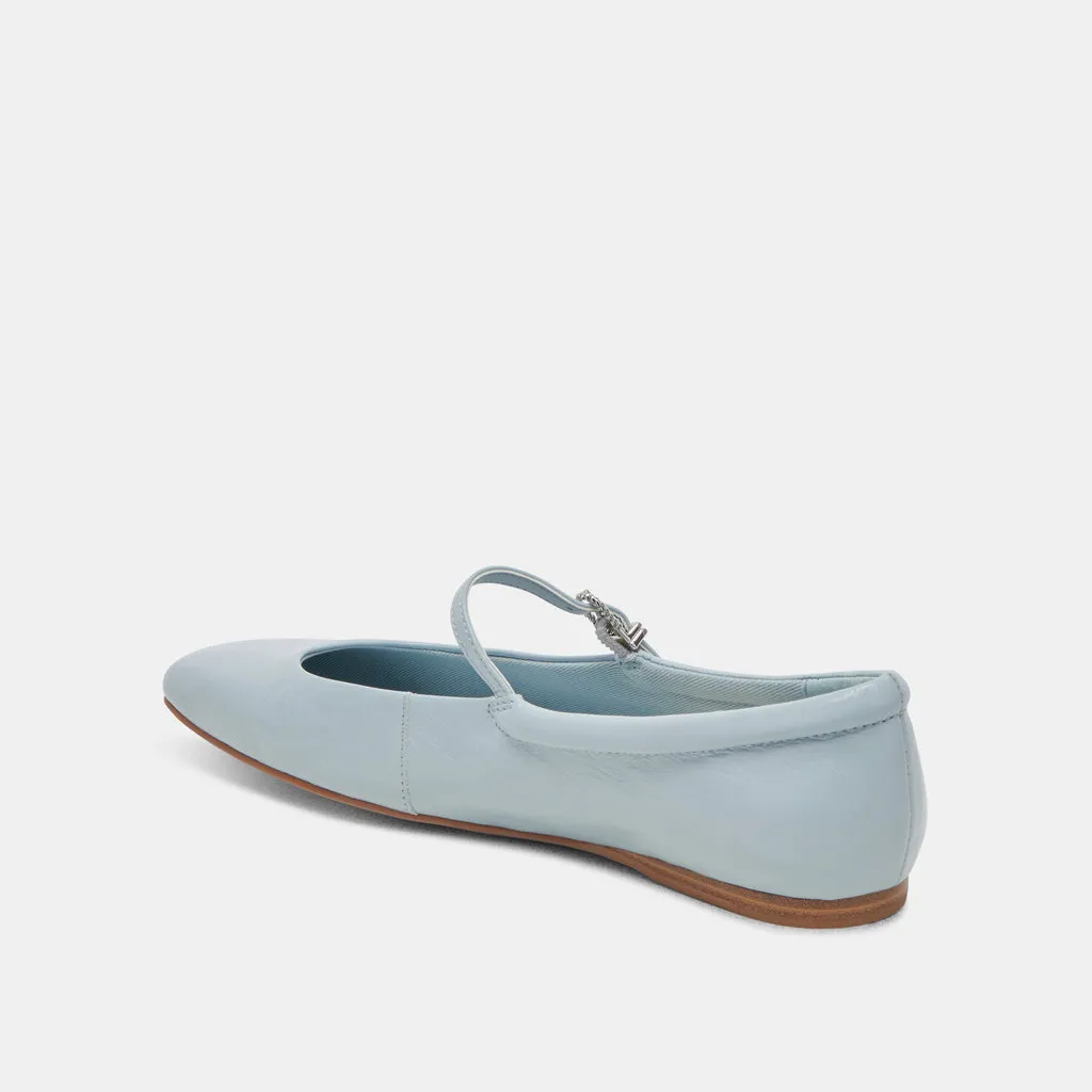 REYES BALLET FLATS SKY BLUE CRINKLE PATENT– Dolce Vita 6974197825602