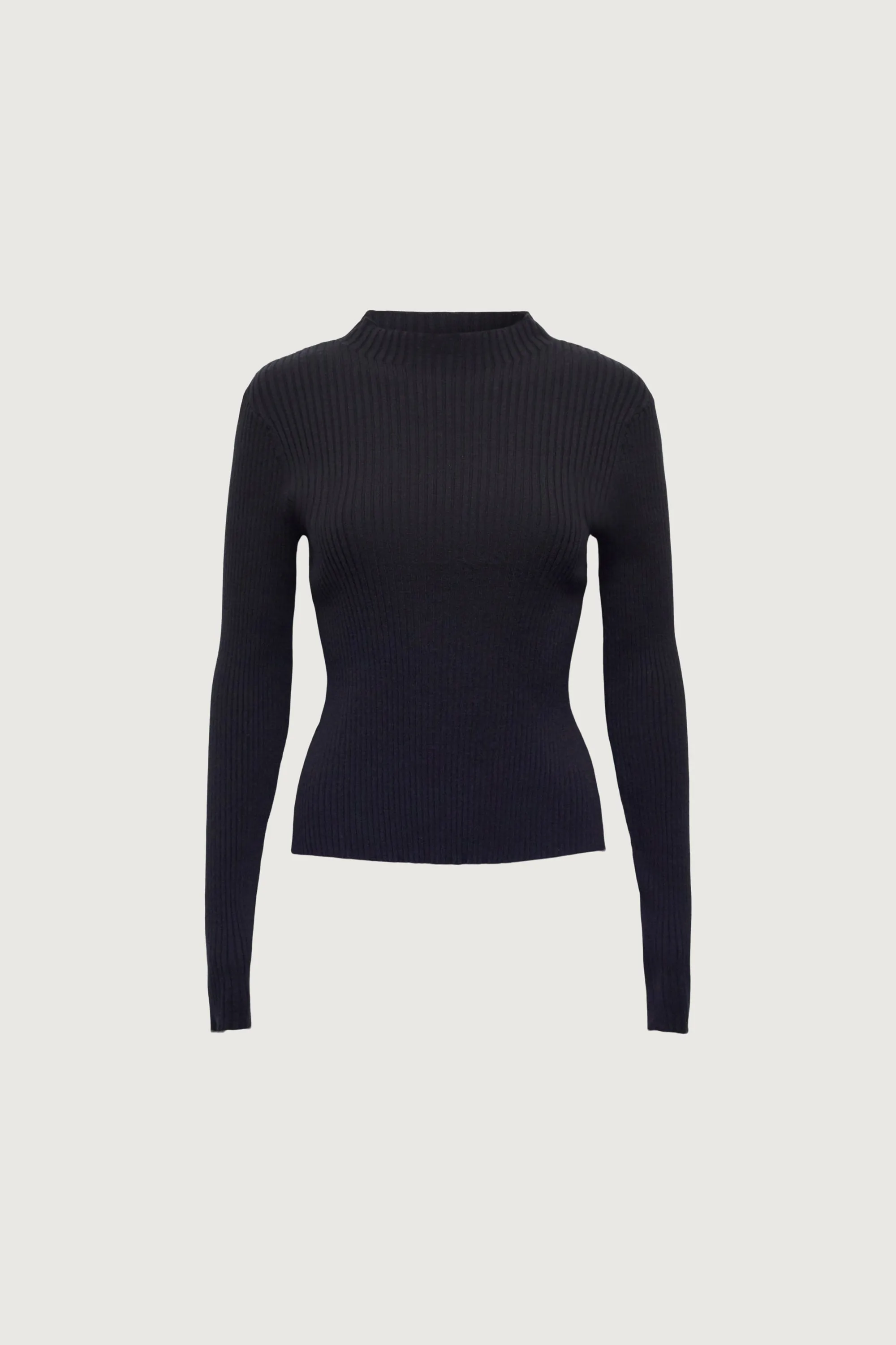 RIBBED SWEATER WITH TIE-BACK DESIGN