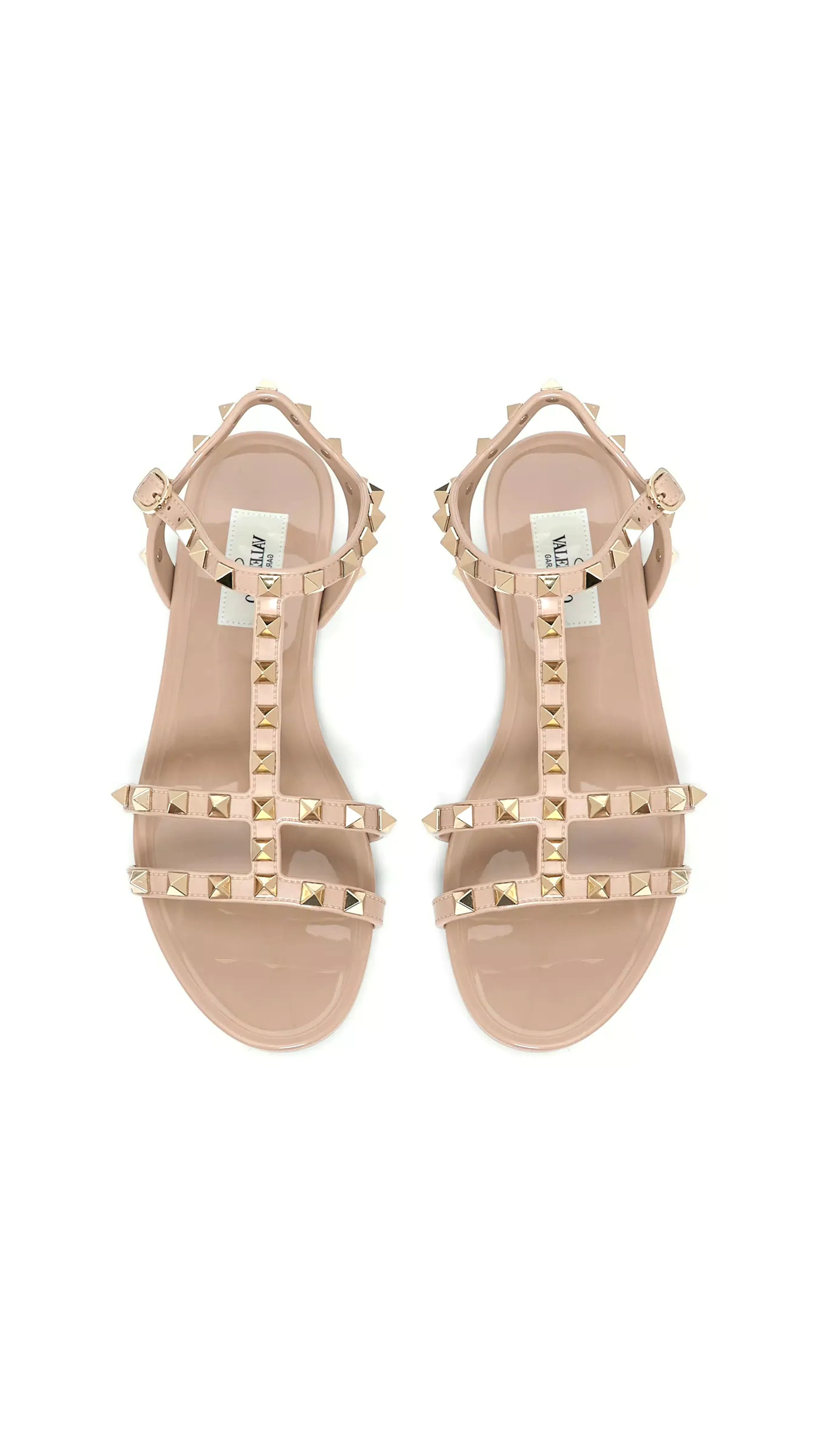 Rockstud Flat Rubber Sandal - Poudre