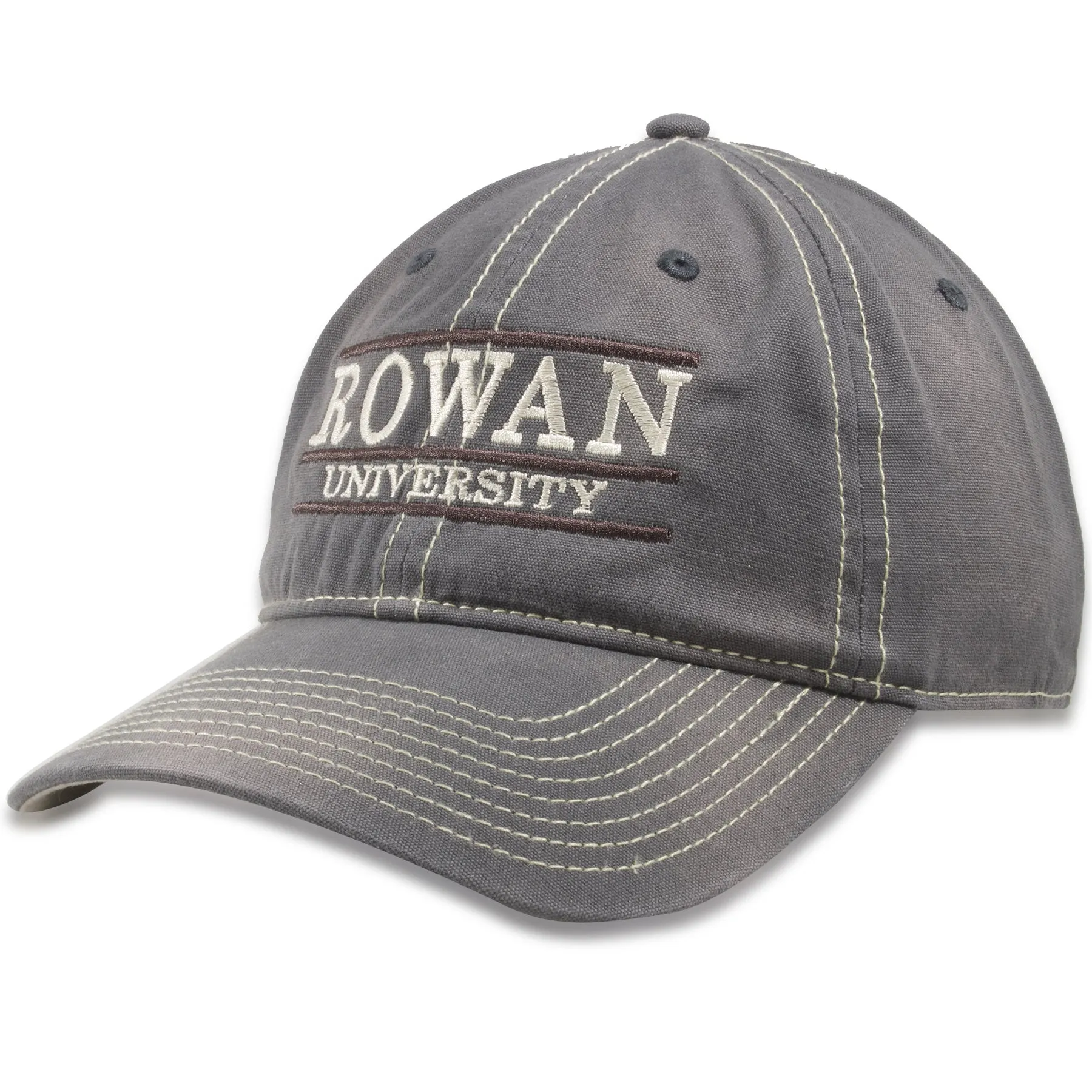 Rowan University Profs Script Text Gray Adjustable Dad Hat