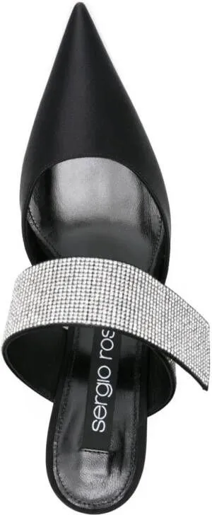 Sergio Rossi Paris 60mm satin mules Black