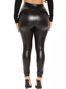 Sexy Slim Fit Leather Women Pants