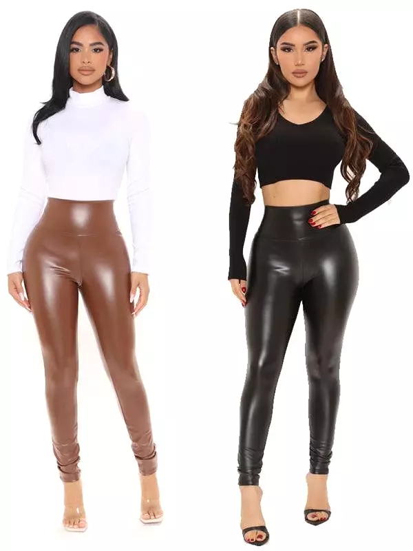 Sexy Slim Fit Leather Women Pants