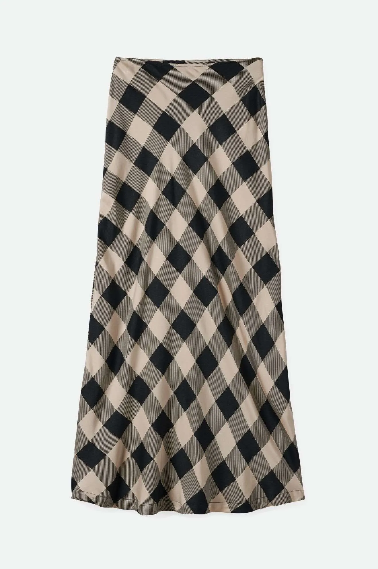 Silky Full Length Skirt - Washed Black/Whitecap Buffalo Check