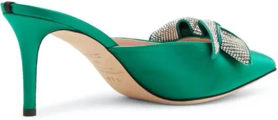 SJP by Sarah Jessica Parker Paley 70 bow-detailed mules Green