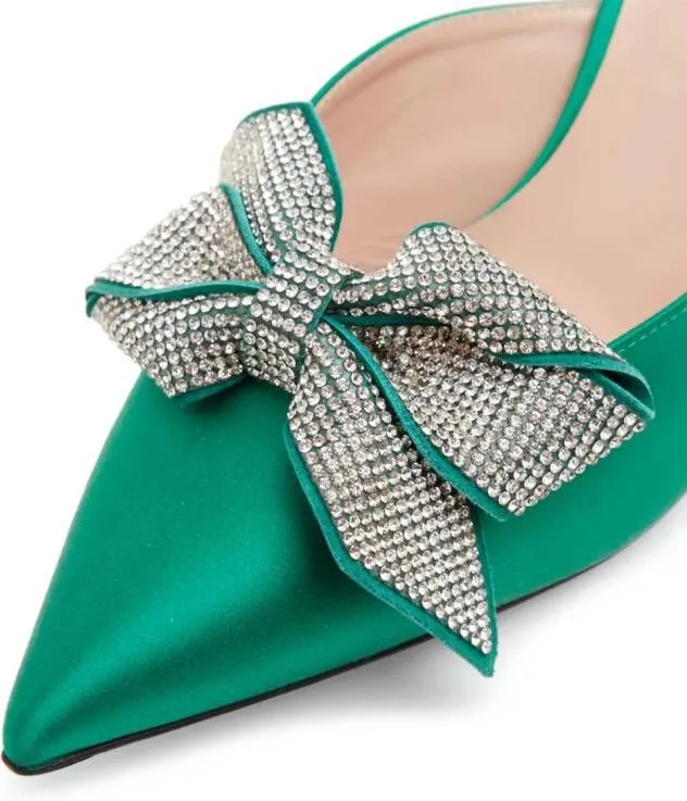 SJP by Sarah Jessica Parker Paley 70 bow-detailed mules Green