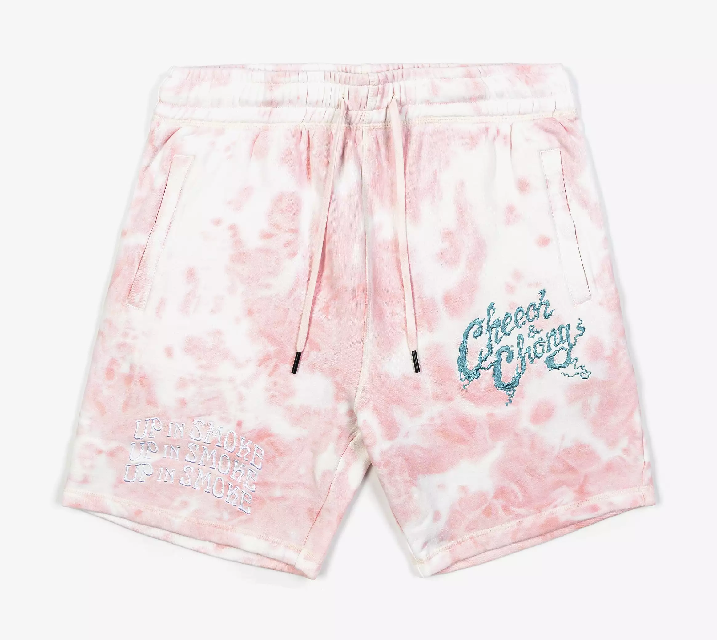 SP x Cheech and Chong's Up In Smoke Tie Dye Fleece Mens Shorts (Pink)