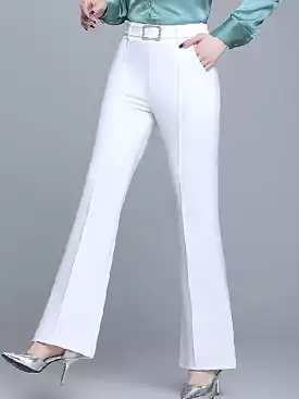 Stylish Women's Full Length High Waist Work Pants