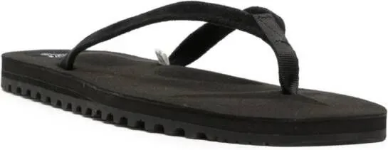 Suicoke Tono-4 leather flip flops Black