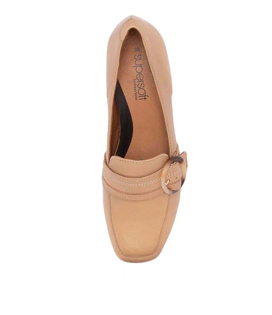 SUPERSOFT Racie2 Camel Leather Wedges