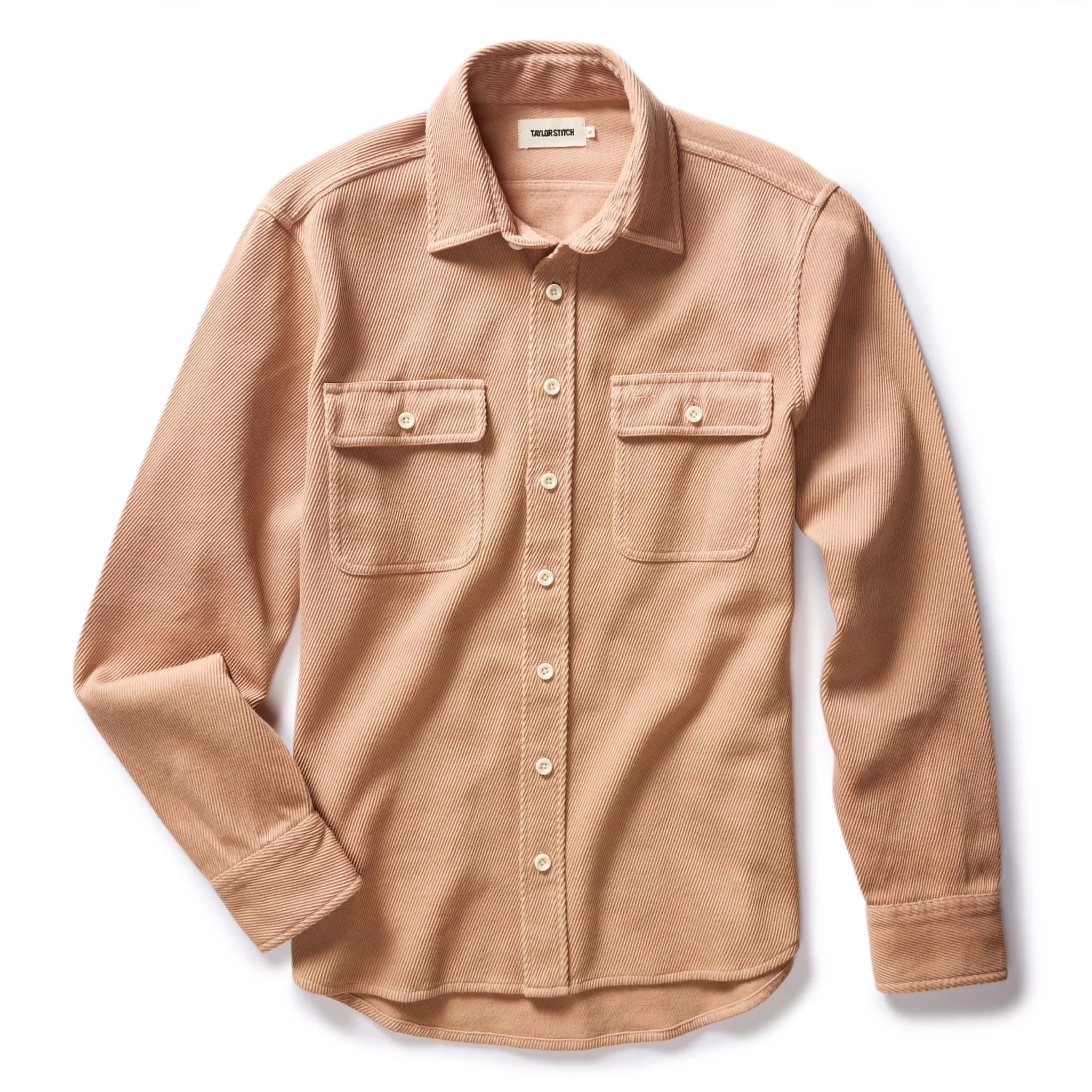 The Ledge Shirt in Dusty Coral Twill