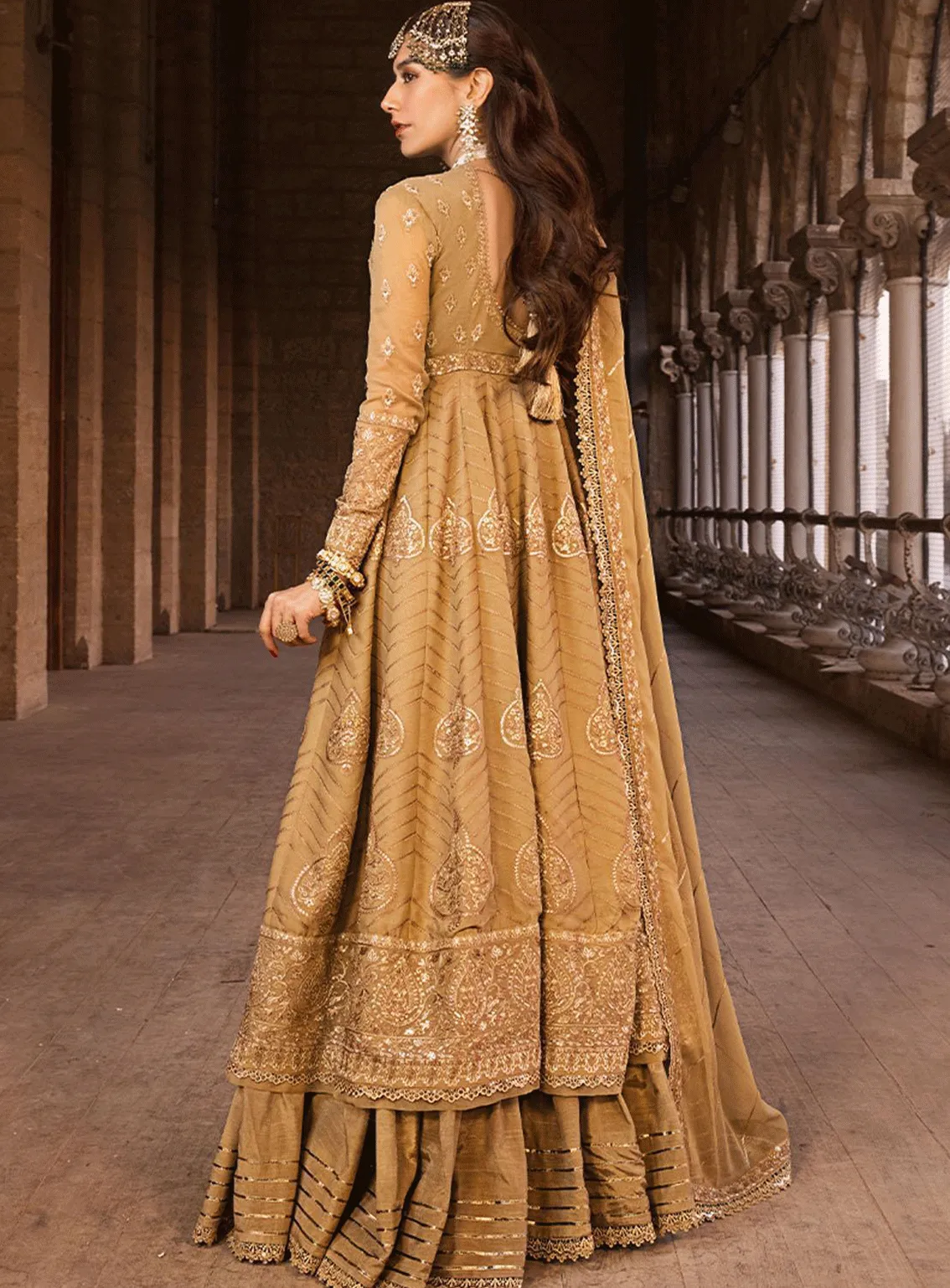 The Mughal Queen by Asim Jofa Embroidered Chiffon Unstitched 3 Piece Suit - AJ23MQ AJMQ-11