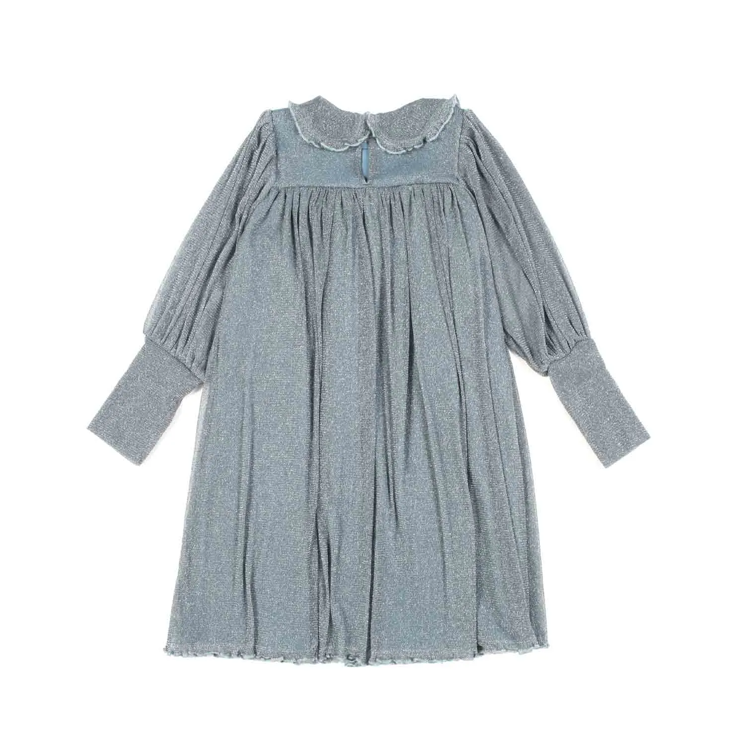 Tocotò Vintage Glittered Petrol Blue Dress For Girls