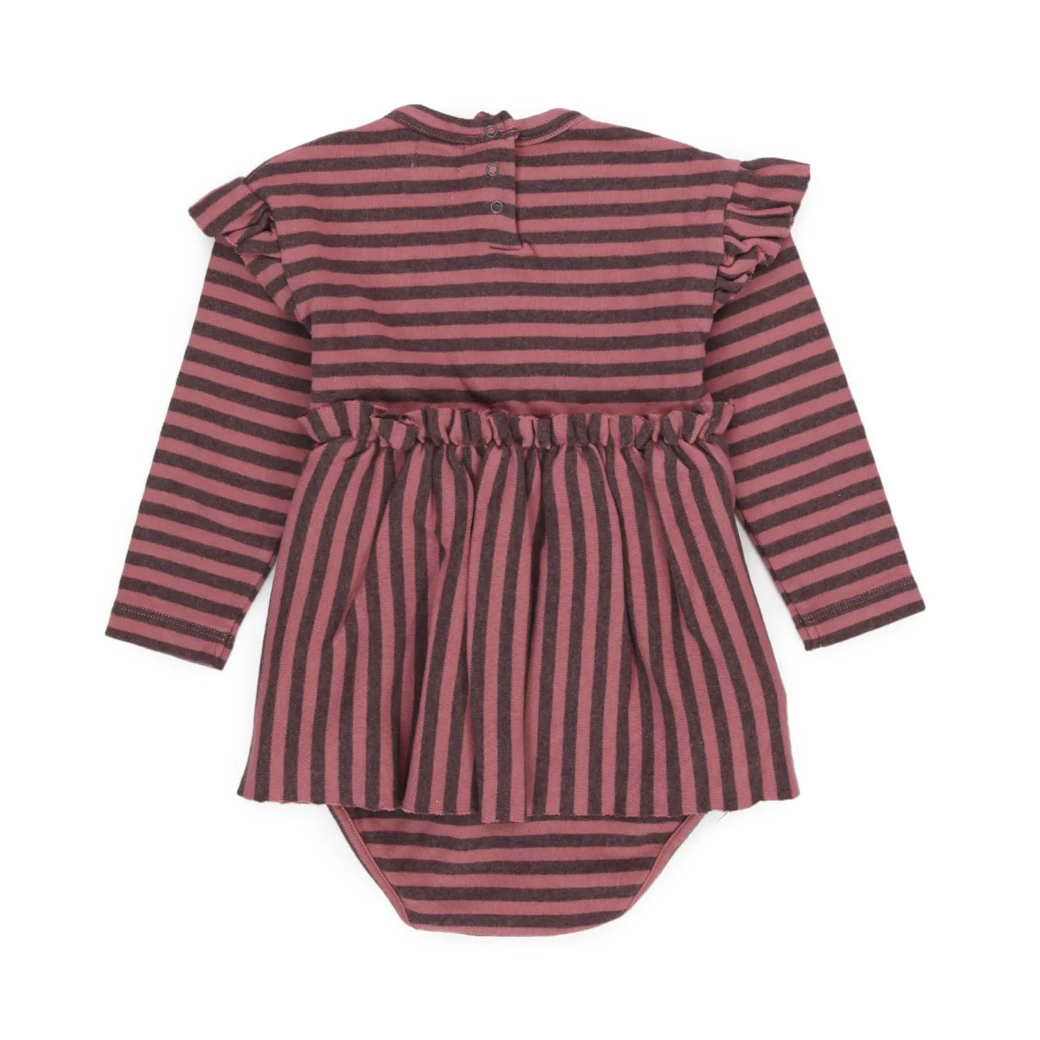 Tocotò Vintage Pink And Black Body Dress For Baby Girls