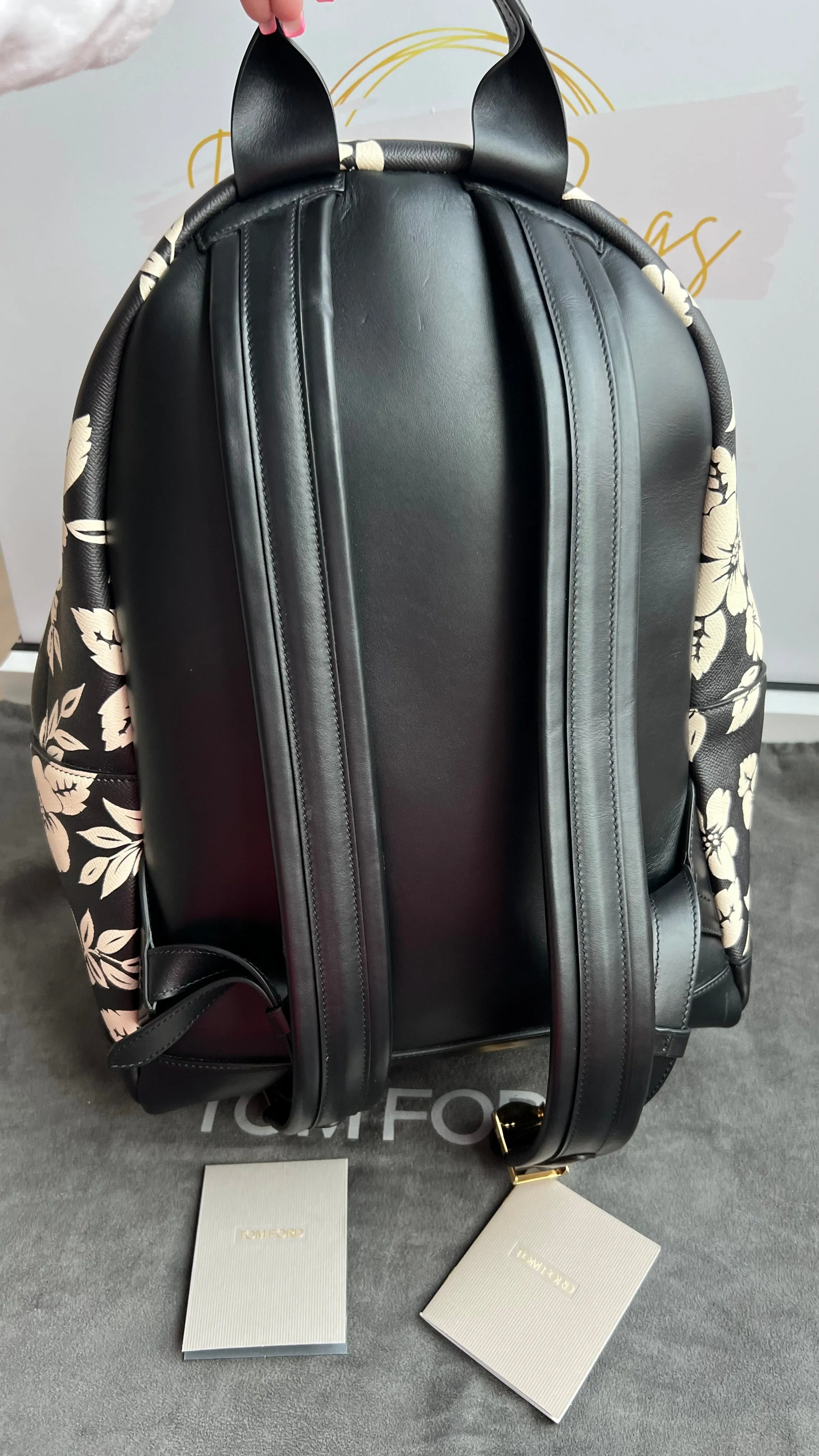 Tom Ford Floral Leather Backpack