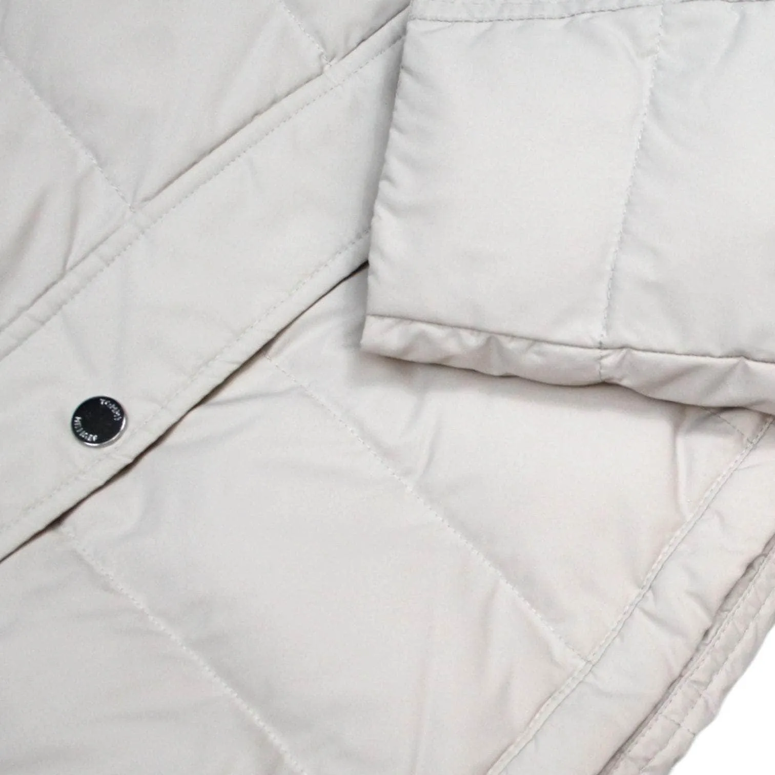 Tommy Hilfiger Cream Quilted Puffer Jacket