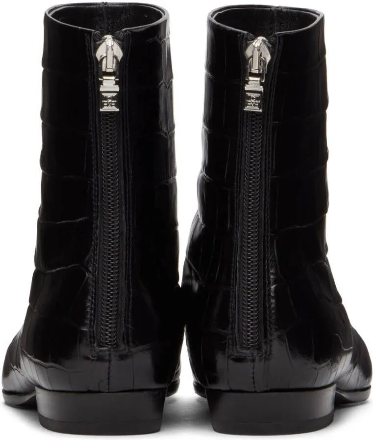 Totême Black Western Ankle Boots