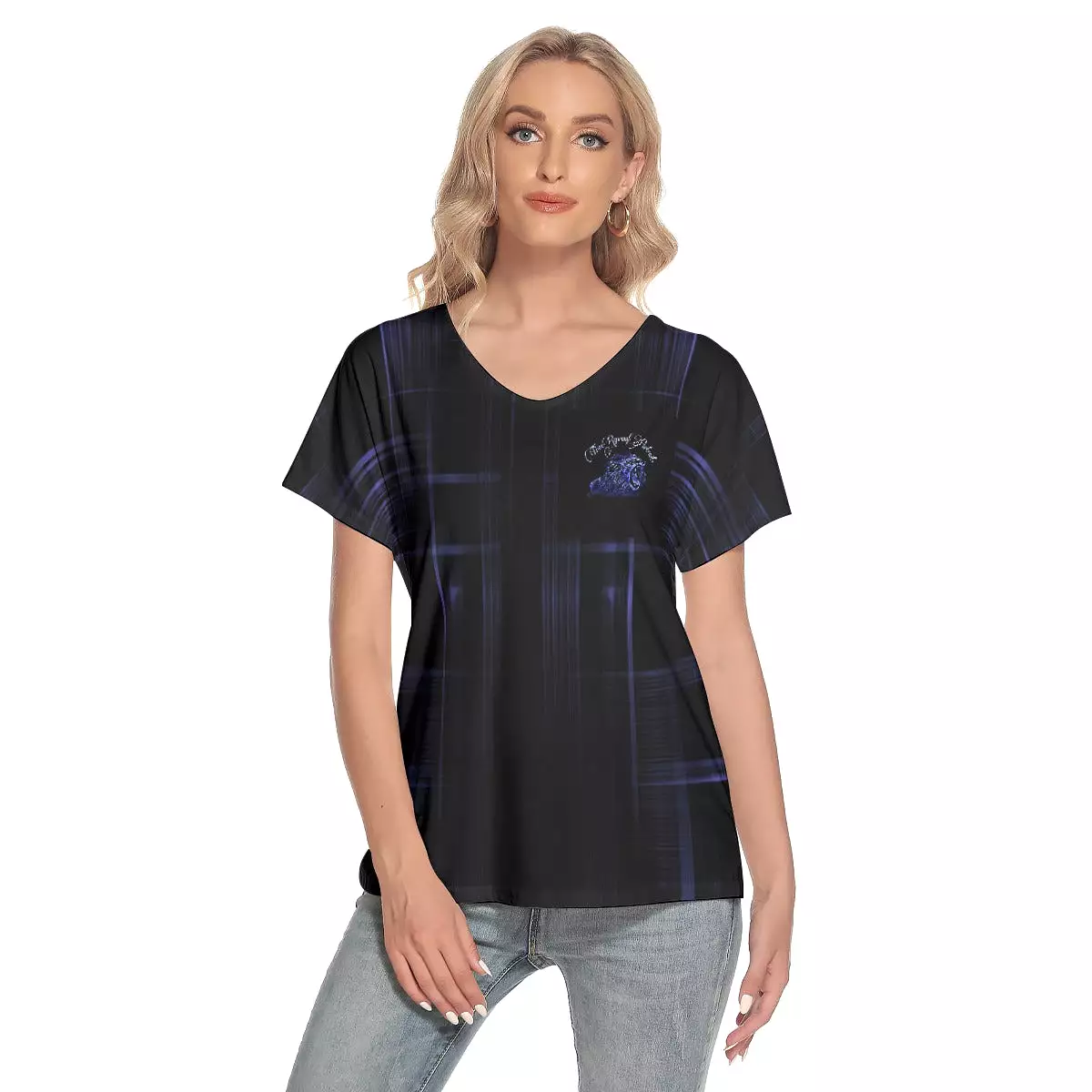 TRP Matrix 02 Ladies Designer V-neck Loose Fit T-shirt