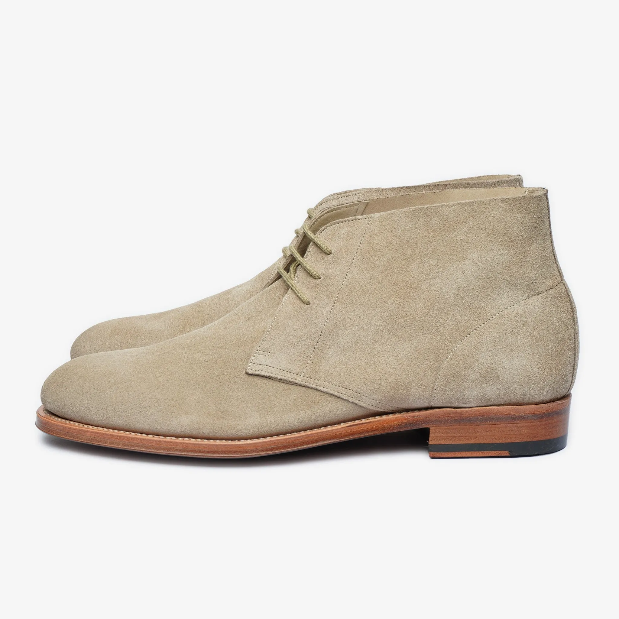 Unlined Chukka boot -Stone - Rui Last - Janus Calf