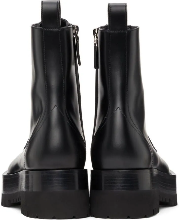 Valentino Garavani Black Upraise Combat Boots