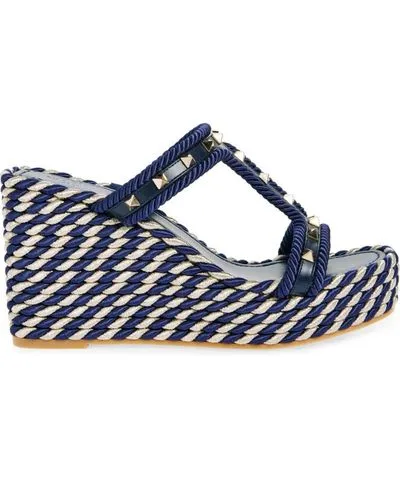 Valentino Garavani Rockstud Espadrille Wedges