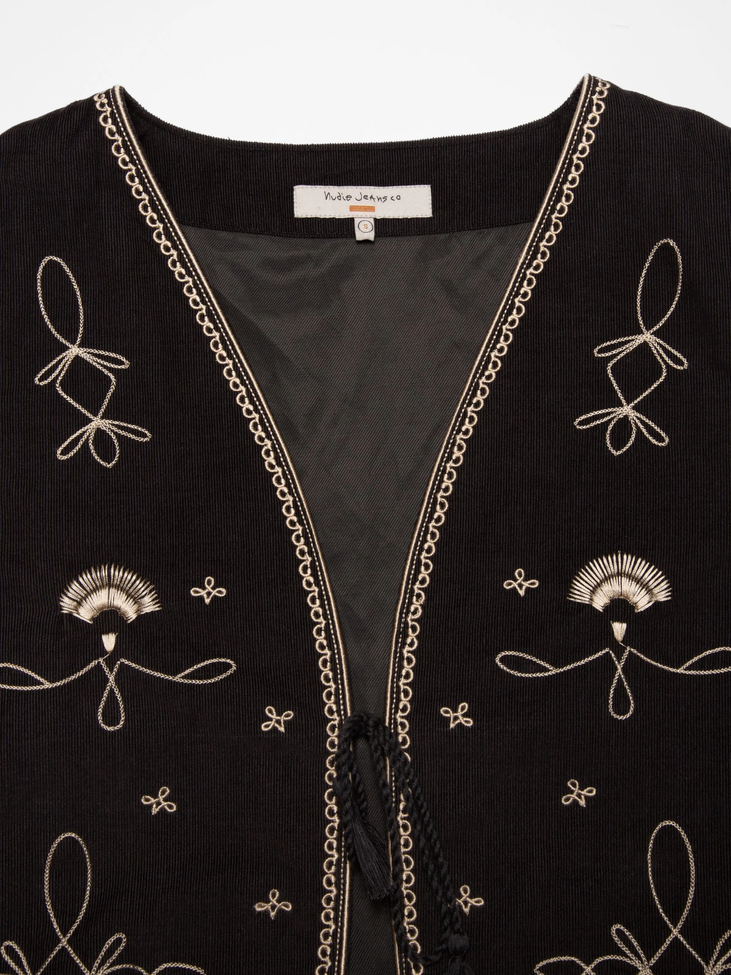 Vera Embroidered Vest Black