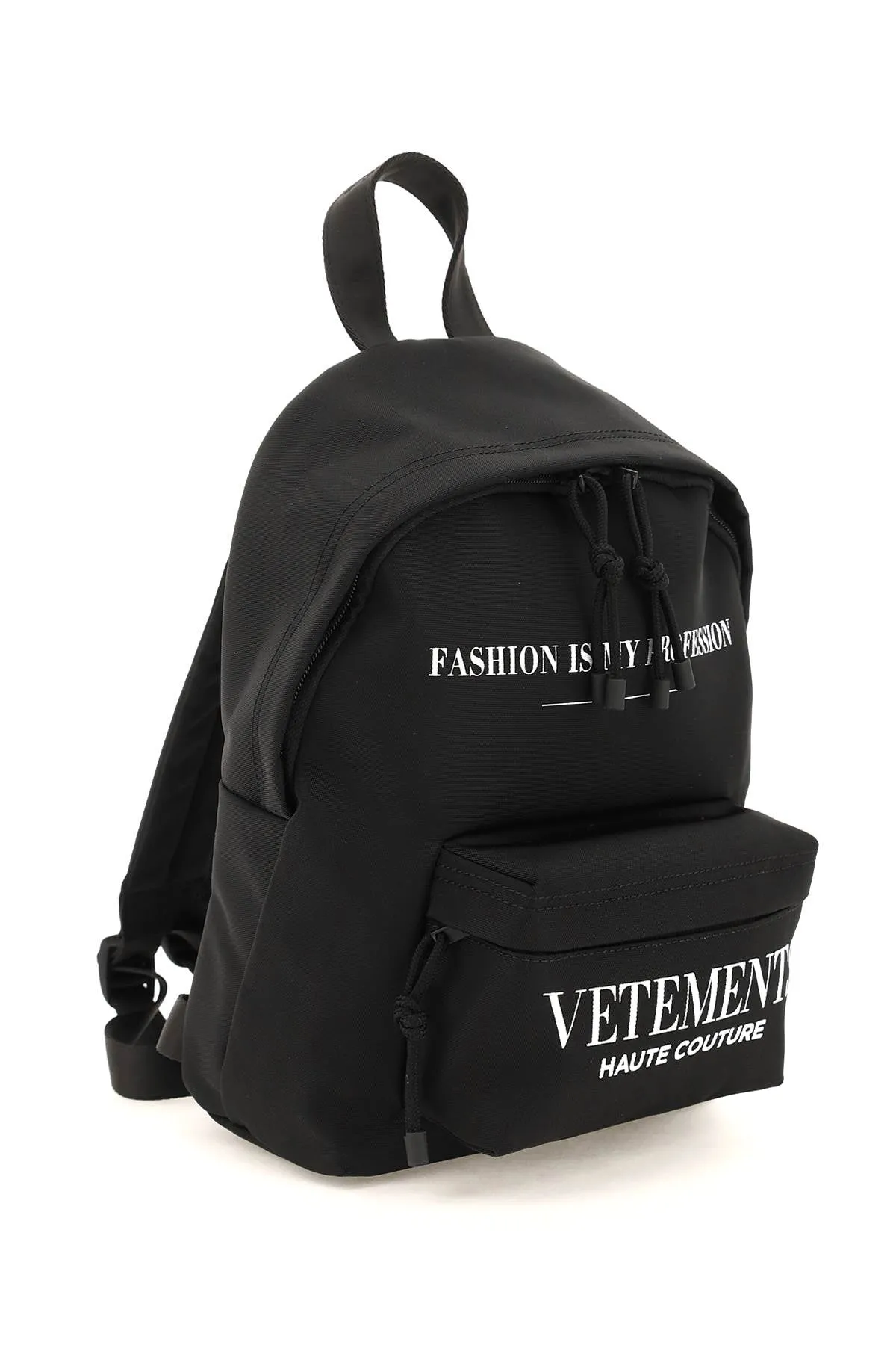 Vetements Logo Printed Zipped Backpack