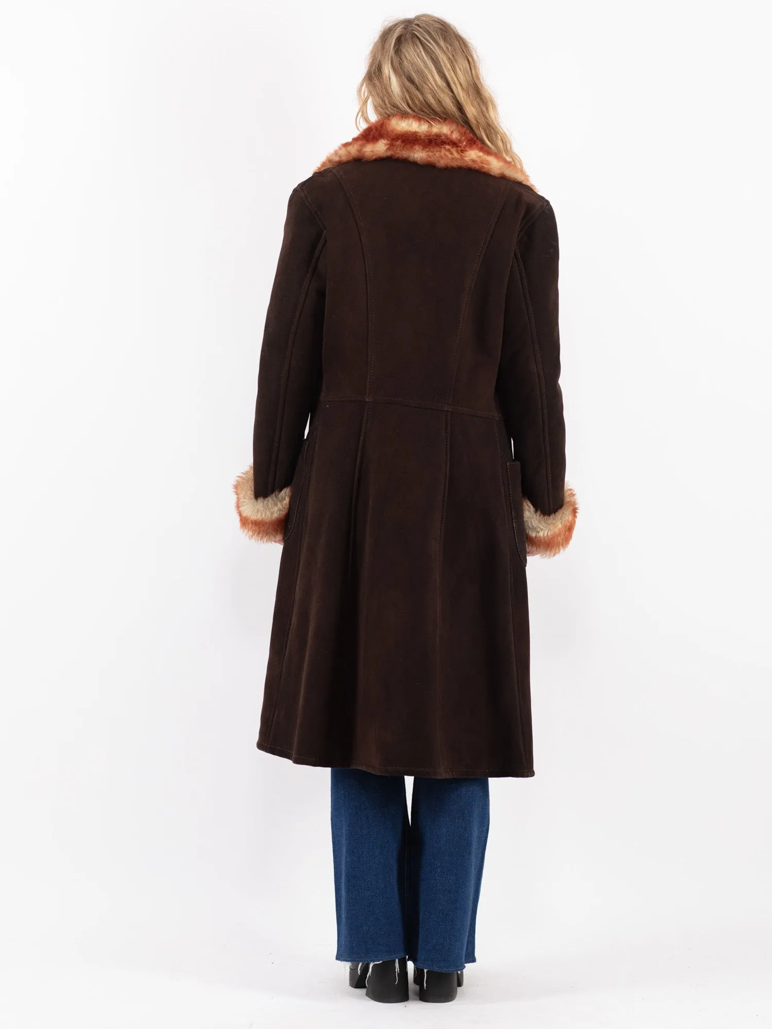 Vintage 70's Penny Lane Sheepskin Coat in Brown