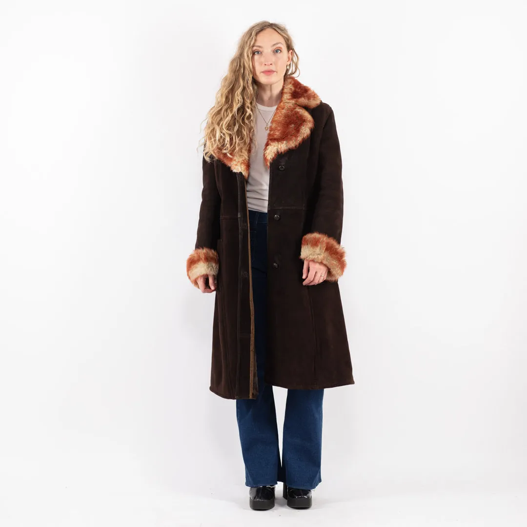 Vintage 70's Penny Lane Sheepskin Coat in Brown