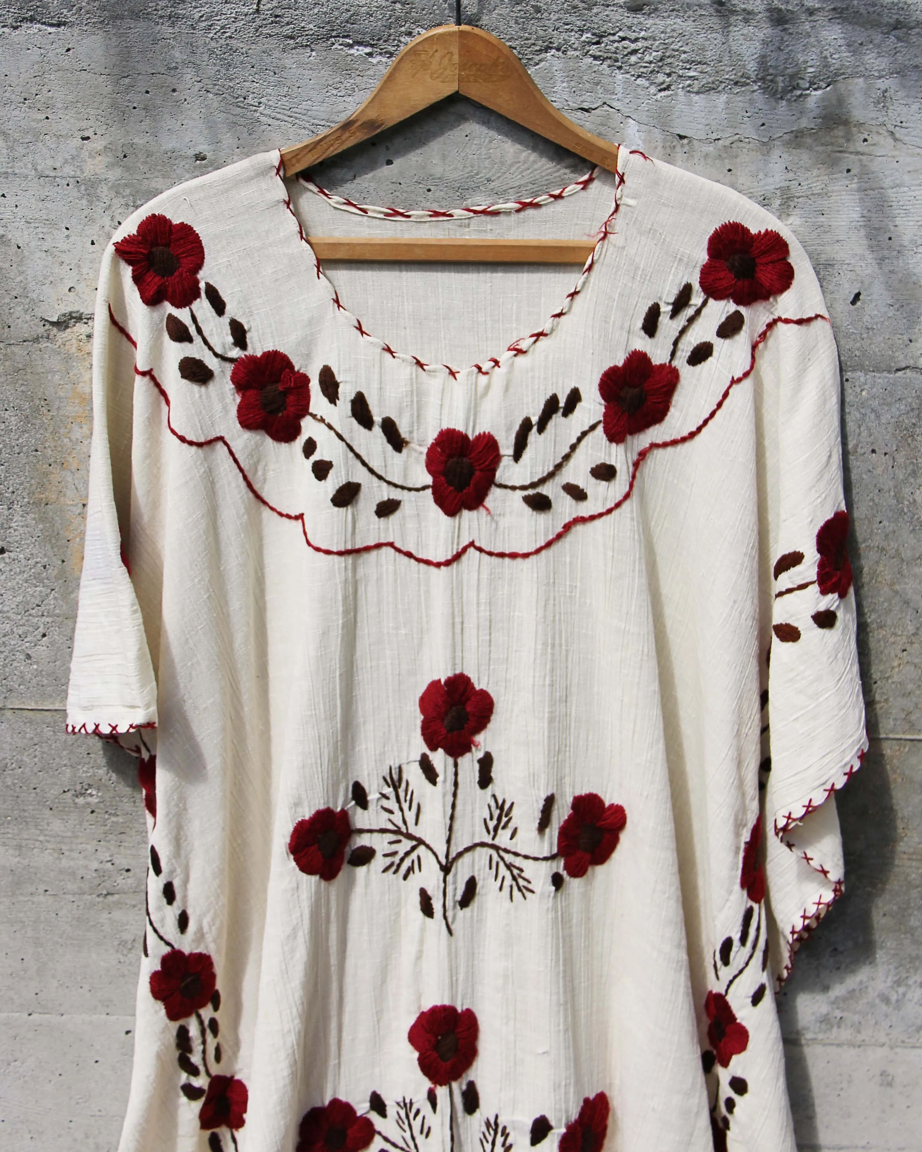 Vintage Mexican Embroidered Dress