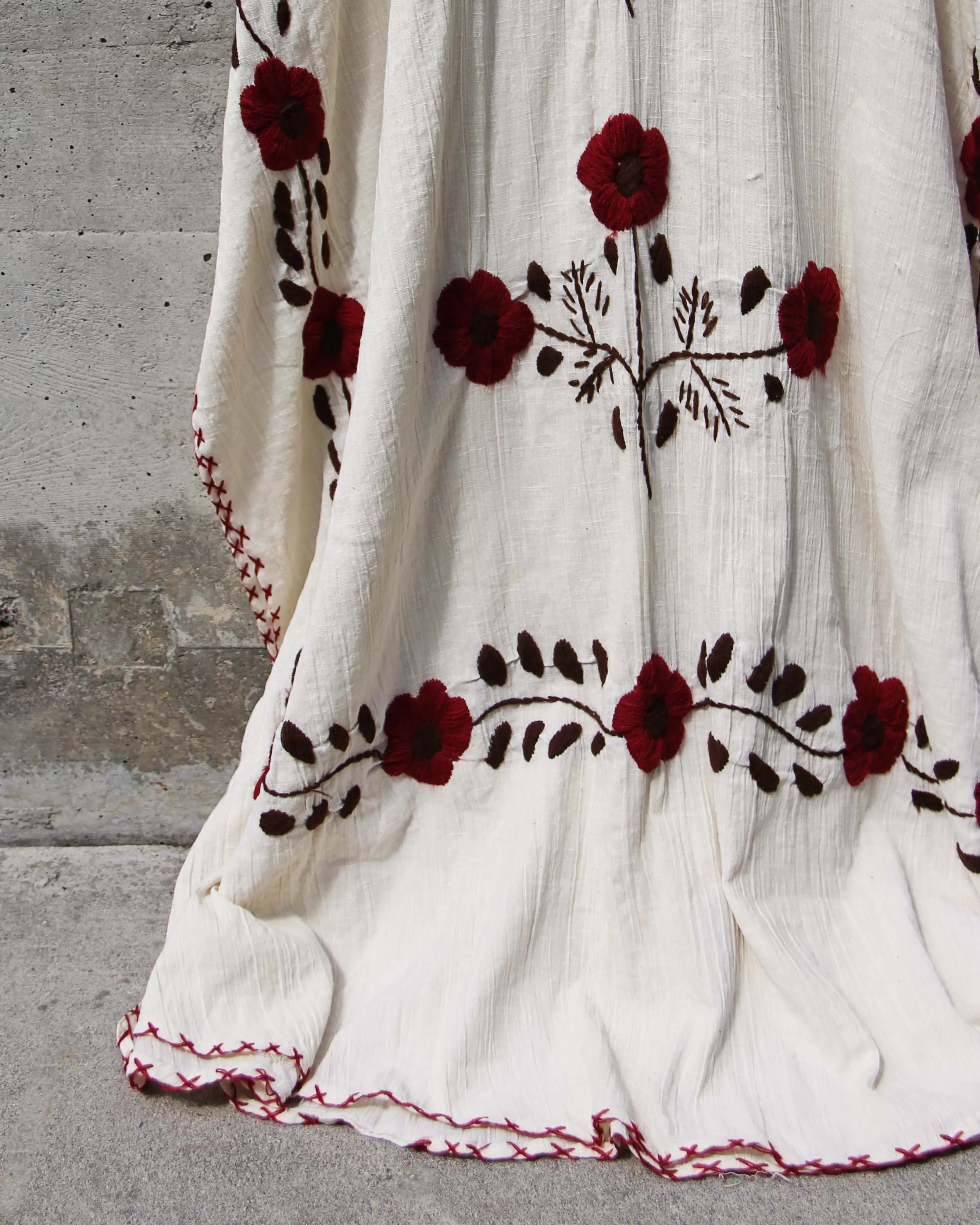 Vintage Mexican Embroidered Dress