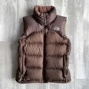 Vintage The North Face Nuptse 700 Brown Womens Puffer Vest - XS