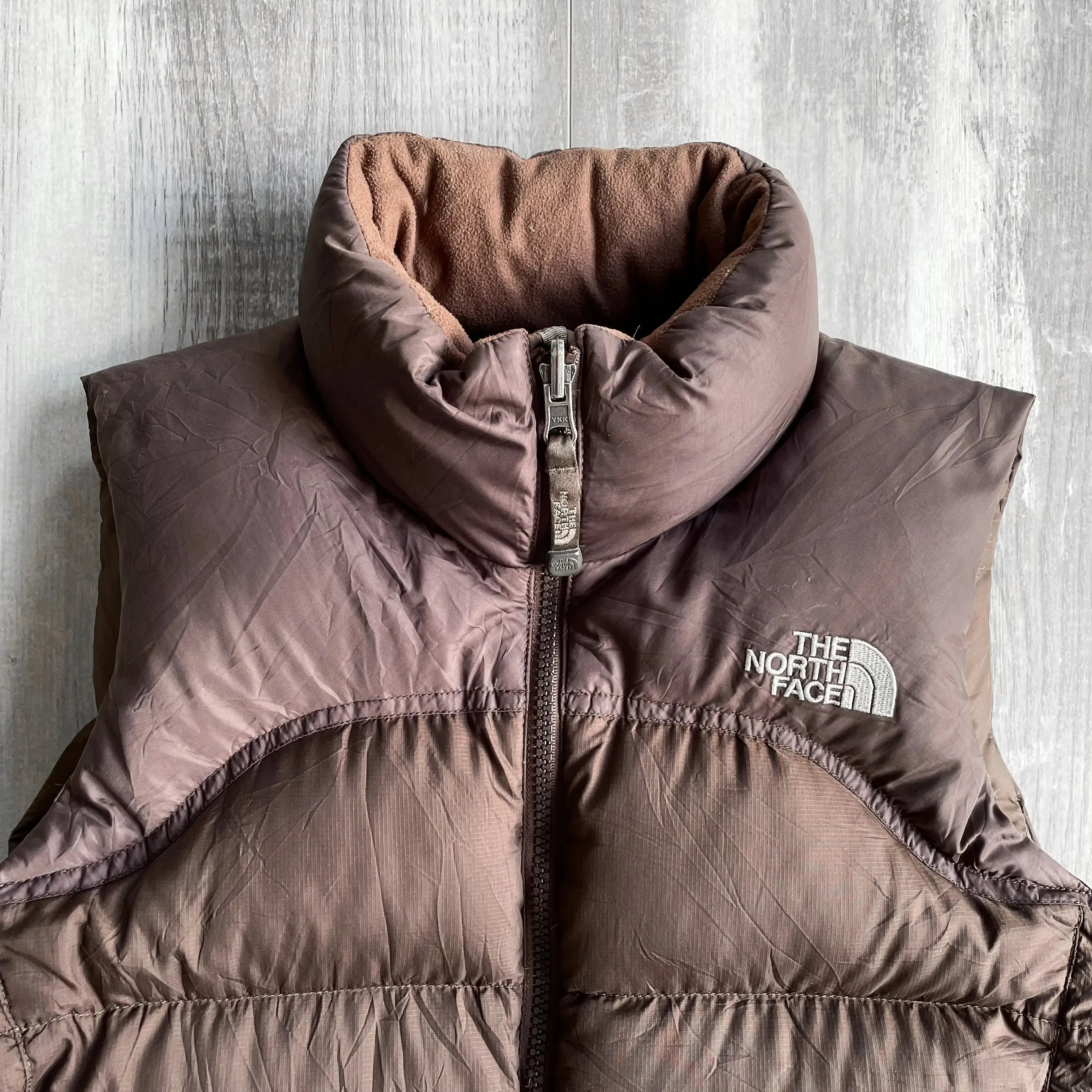 Vintage The North Face Nuptse 700 Brown Womens Puffer Vest - XS