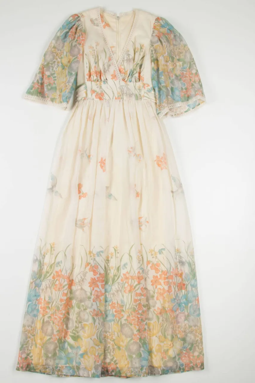 Vintage This Is Yours Floral Flutter Sleeve Dress