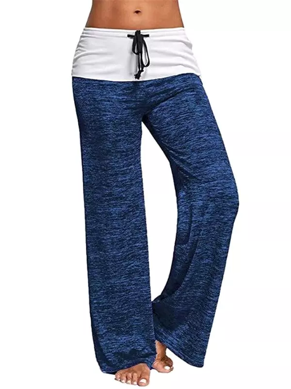 Wide-Leg Drawstring Women Yoga Pants