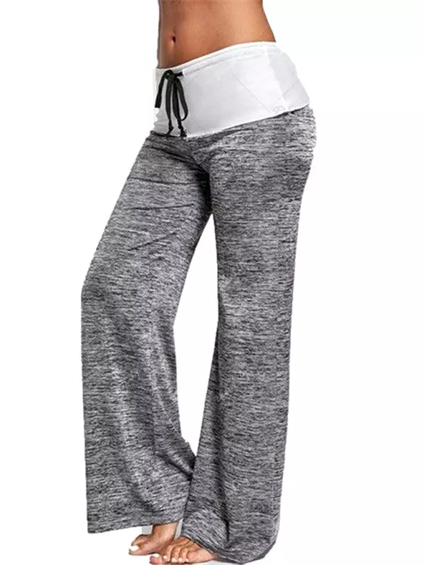 Wide-Leg Drawstring Women Yoga Pants