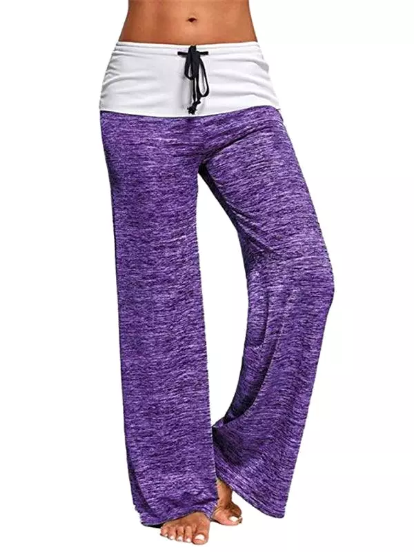 Wide-Leg Drawstring Women Yoga Pants