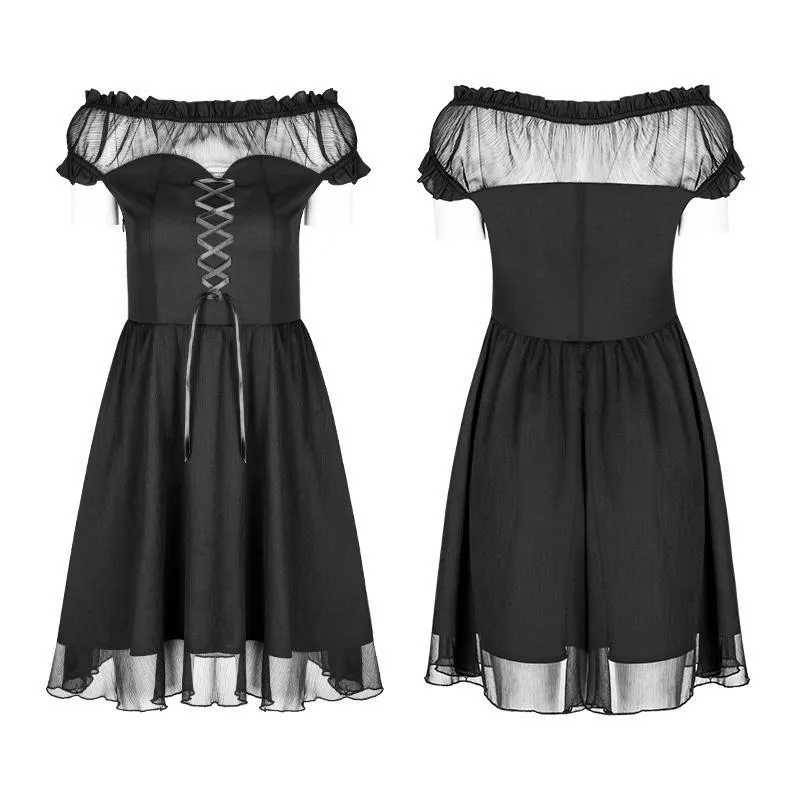 Women's Vintage Punk Off-Shoulder Dress