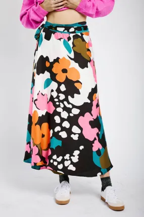 Wrap Skirt in Abstract Floral