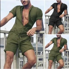 Xituodai Spring Solid Color One-piece Short-sleeved Off-the-shelf Casual Men's Suit