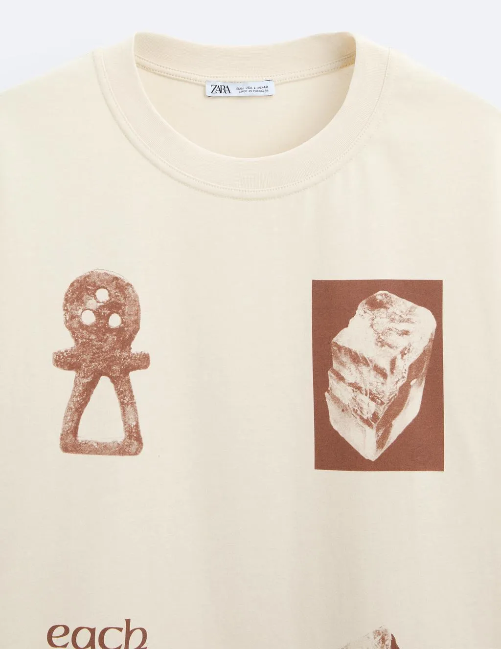 ZARA  |Short Sleeves Logo T-Shirts